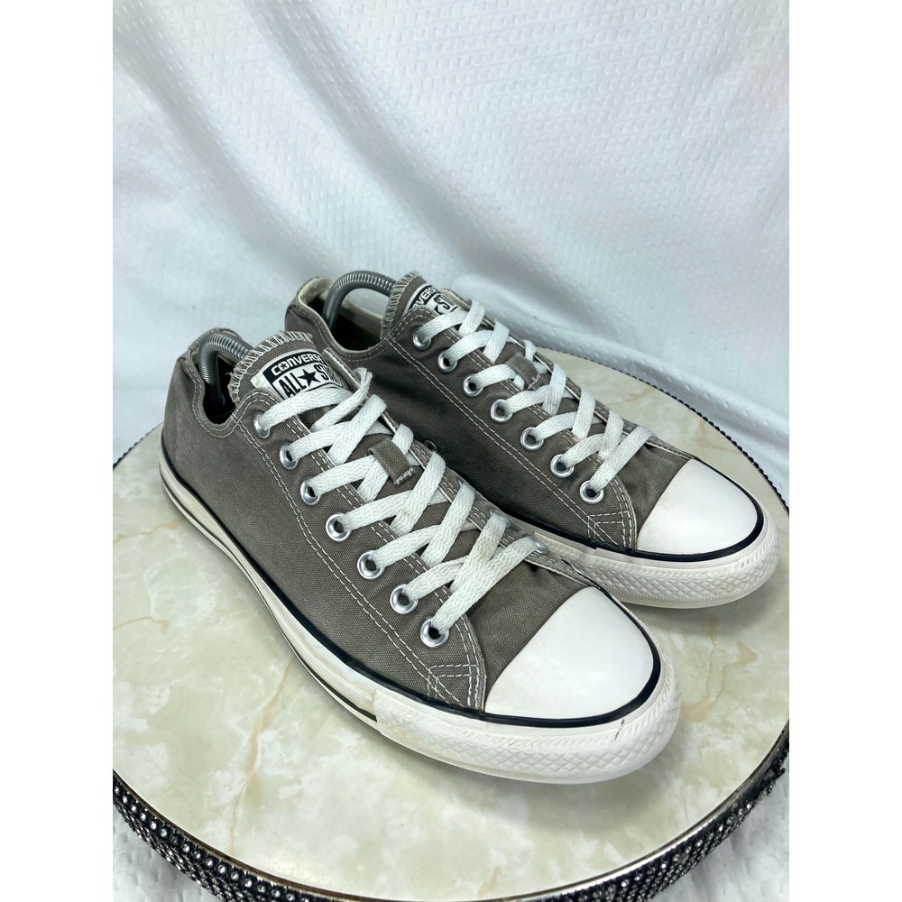 Converse Low Top Skate Shoes Mens Size 10 Grey Canvas Casual Streetwear Sneakers